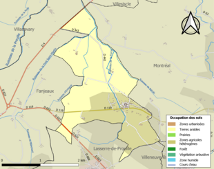 Kleurenkaart met landgebruik.