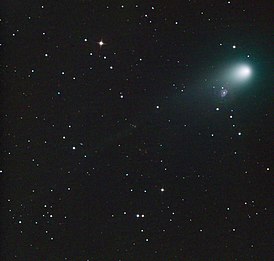Комета Хердженротера во время вспышки яркости в 2012 году