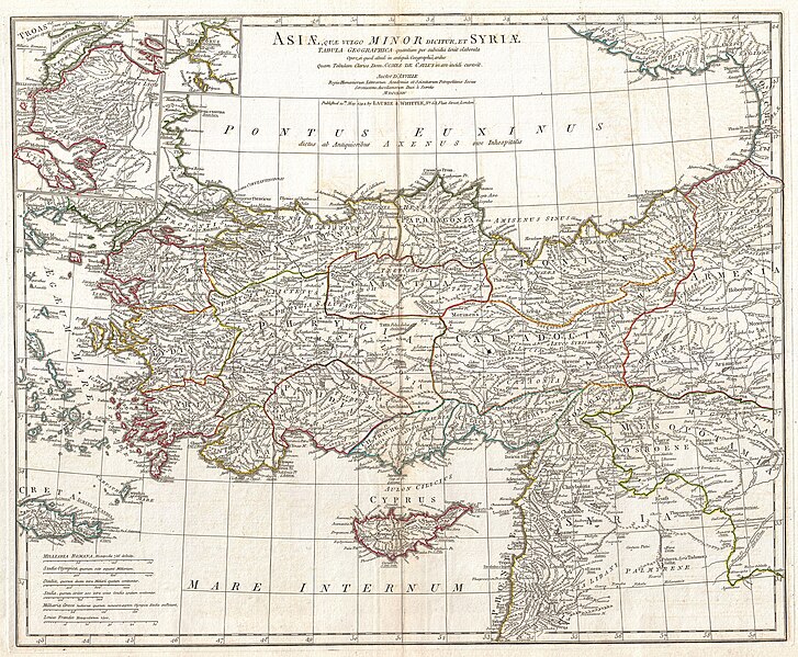 File:1794 J. B. B. D'Anville Map of Asia Minor in Antiquity (Turkey, Cyprus, Syria).jpg