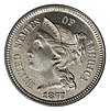 1877 three-cent nickel