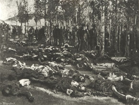 Corpses of massacred Armenian Christians in Erzurum in 1895