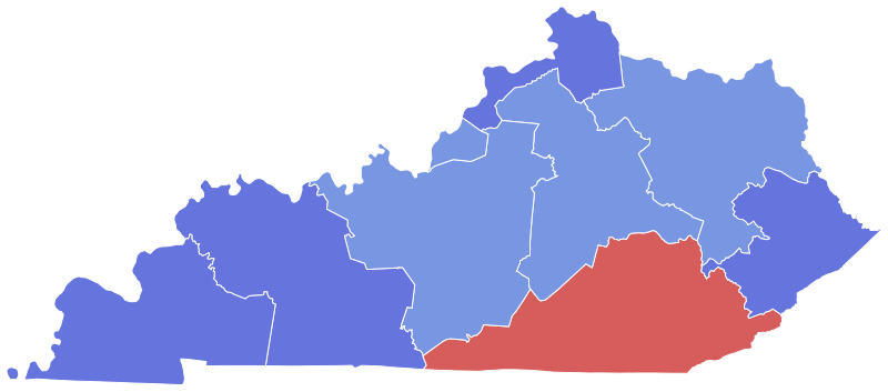 File:1947 Kentucky gubernatorial election results map by congressional district.svg