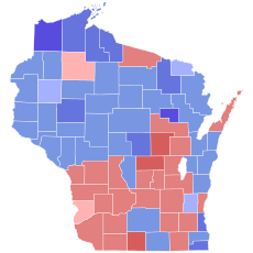 1970 Wisconsin gubernatorial election results map by county.svg