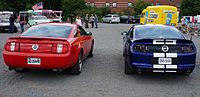 Ford_Mustang GT et Bullitt Edition au Duke's Club.- Juin 2014 Villeneuve-d'Ascq, France