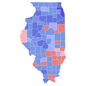 2014 Illinois Secretary of State election results map by county.svg