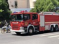 左家庄消防救援站的中卓时代泡沫消防车（斯堪尼亚P420底盘）