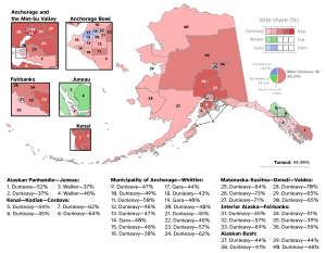 2022 Alaska gubernatorial general election results map by State House district.svg
