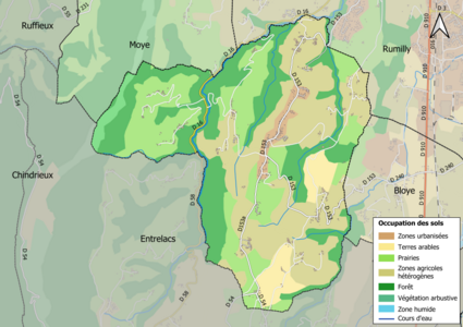 Farvekort, der viser arealanvendelse.