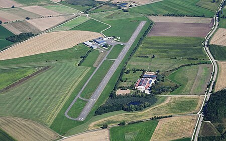 Aerial image of the Rothenburg ob der Tauber airfield