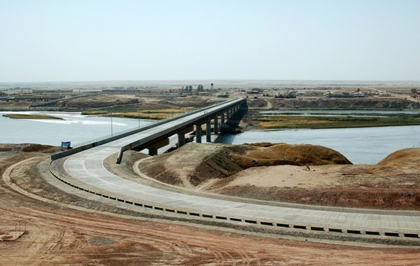 Afghanistan-Tajikistan bridge over the Darya