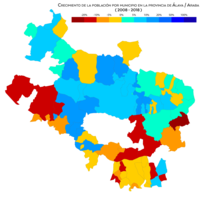 Väestönkasvu kunnittain (2008-2018)