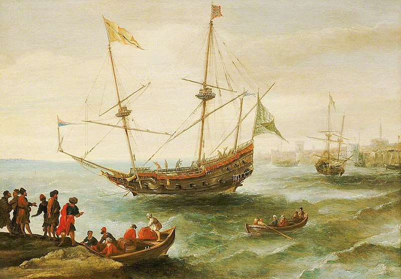 File:Andries van Eertvelt (1590-1652) - An Algerine Ship off a Barbary Port - BHC0751 - Royal Museums Greenwich.jpg