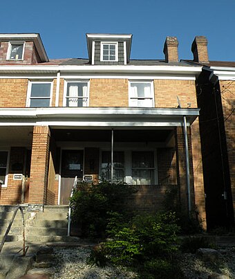 Warhol's childhood home. 3252 Dawson Street, South Oakland neighborhood of Pittsburgh, Pennsylvania