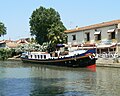 Anjodi moored for lunch in Capestang