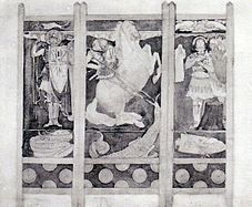Sfântul Gheorghe ucigând balaurul (triptic)