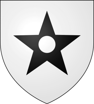 Ashton arms: Argent, a mullet sable pierced of the field Assheton arms.svg
