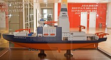 Model of the European research icebreaker Aurora Borealis. Aurora-borealis-model hg.jpg