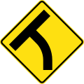 Australia road sign W2-14-L.svg