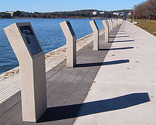 The Australians of the Year Walk is on the shore of Lake Burley Griffin, Canberra Australian of the Year Walk.jpg