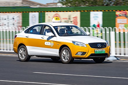 An electric taxi in Beijing