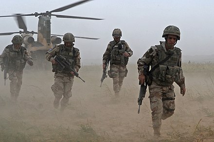 Spanish soldiers of the Airborne Brigade in Afghanistan