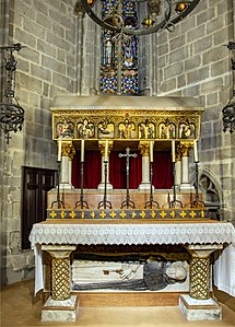 Arca del sepolcro di San Raimundo nella cattedrale di Barcellona, ​​​​ex sepolcro del convento di Santa Catalina, attualmente situato sull'altare della cappella (XIV secolo).