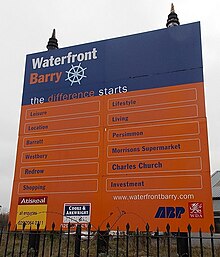 Barry Waterfront sign Barry Waterfront sign (geograph 3313832).jpg