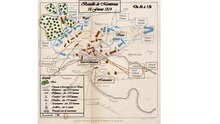 Map shows the Battle of Montereau.