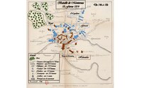 Map shows the Battle of Montereau.