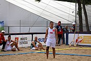 Deutsch: Beachhandball Europameisterschaften 2019 (Beach handball Euro); Tag 3: 4. Juli 2019 – Männer, Platzierungsrunde Gruppe IV, Schweden-Nordmazedonien 2:0 (20:10, 32:15) English: Beach handball Euro; Day 3: 4 July 2019 – Men Consolation Round Group IV – Sweden-North Macedonia 2:0 (20:10, 32:15)