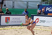 Deutsch: Beachhandball Europameisterschaften 2019 (Beach handball Euro); Tag 3: 4. Juli 2019 – Frauen, Hauptrunde Gruppe II, Deutschland-Spanien 1:2 (18:24, 24:14, 8:9) English: Beach handball Euro; Day 3: 4 July 2019 – Women Main Round Group II – Germany-Spain 1:2 (18:24, 24:14, 8:9)