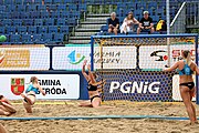 Deutsch: Beachhandball Europameisterschaften 2019 (Beach handball Euro); Tag 5: 6. Juli 2019 – Frauen, Halbfinale, Kroatien-Dänemark 1:2 (12:19, 17:10, 4:7) English: Beach handball Euro; Day 5: 6 July 2019 – Semifinal Men – Croatia-Denmark 1:2 (12:19, 17:10, 4:7)