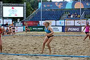 Deutsch: Beachhandball Europameisterschaften 2019 (Beach handball Euro); Tag 5: 6. Juli 2019 – Frauen, Halbfinale, Kroatien-Dänemark 1:2 (12:19, 17:10, 4:7) English: Beach handball Euro; Day 5: 6 July 2019 – Semifinal Men – Croatia-Denmark 1:2 (12:19, 17:10, 4:7)