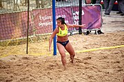 Deutsch: Beachhandball bei den Olympischen Jugendspielen 2018; Tag 6, 12. Oktober 2018; Mädchen, Hauptrundenspiel – Chinesisch Taipei (Taiwan)-Paraguay 0:2 English: Beach handball at the 2018 Summer Youth Olympics at 12 October 2018 – Girls Main Round – Chinese Taipei (Taiwan)-Paraguay 0:2