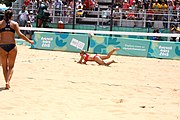 Deutsch: Beachvolleyball bei den Olympischen Jugendspielen 2018; Tag 11, 17. Oktober 2018; Mädchen, Finale – Italien (Claudia Scampoli & Nicol Bertozzi)- Russland (Maria Woronina & Maria Botscharow) 0:2 (19–21/19–21) English: Beach volleyball at the 2018 Summer Youth Olympics at 17 October 2018 – Girls Final – Italy (Claudia Scampoli & Nicol Bertozzi) - Russia (Maria Voronina & Maria Bocharova) 0:2 (19–21/19–21)