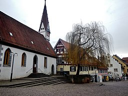 Beim 366 km langen Neckartalradweg, Die frühgotische Ottilienkapelle aus dem Jahre 1328 in Plochingen - panoramio.jpg