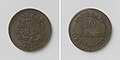 Beleg van Antwerpen, noodmunt van tien cent, geslagen door Lodewijk XVIII, koning van Frankrijk, NG-VG-4-554-E.jpg