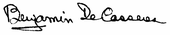 signature de Benjamin De Casseres