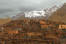 Tradicinis berberų kaimas Atlasas