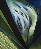 Georgia O'Keefe.  "Vert et bleu", 1920