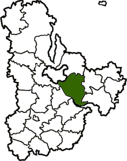 Vị trí của huyện Boryspil trong tỉnh Kiev