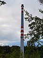 Komín bývalé teplárny v Jablonci nad Nisou, poslední den před odstřelem (161 m – komín)