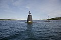 * Nomination The 'Buviksugga' cairn built as a navigational daymark in Risør, Norway.--Peulle 20:22, 24 July 2017 (UTC) * Promotion QI, but, still, can you please fix the slight cw tilt? --Poco a poco 20:56, 24 July 2017 (UTC)  Comment I'm not sure there is one; the fjord is optically deceptive. There is a strip of real ocean horizon just to the right of the big cairn, and it looks pretty horizontal to me, what do you think?--Peulle 01:57, 25 July 2017 (UTC)