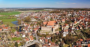 Kadolzburgo miesto centro panorama (2020 m.). Jpg