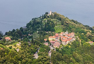 Castello di Vezio castle ruin in Italy