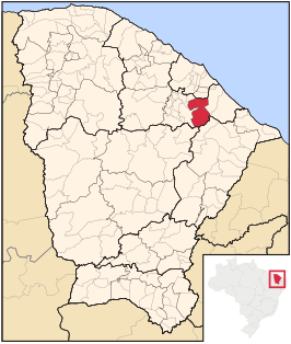 Ligging van de Braziliaanse microregio Chorozinho in Ceará