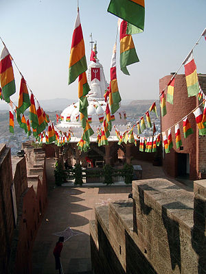 Chamunda Devi Temple, the location of the stampede Chamunda Devi Temple Jodhpur.jpg