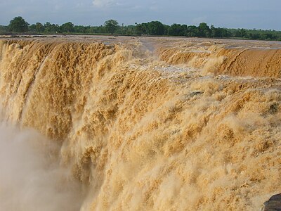 Chitrakote Falls with full muddy flow