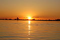 Coucher de Soleil au Botswana sur la rivière Chobe, 2007.