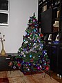 Pom de Crăciun din interiorul unui apartament din România